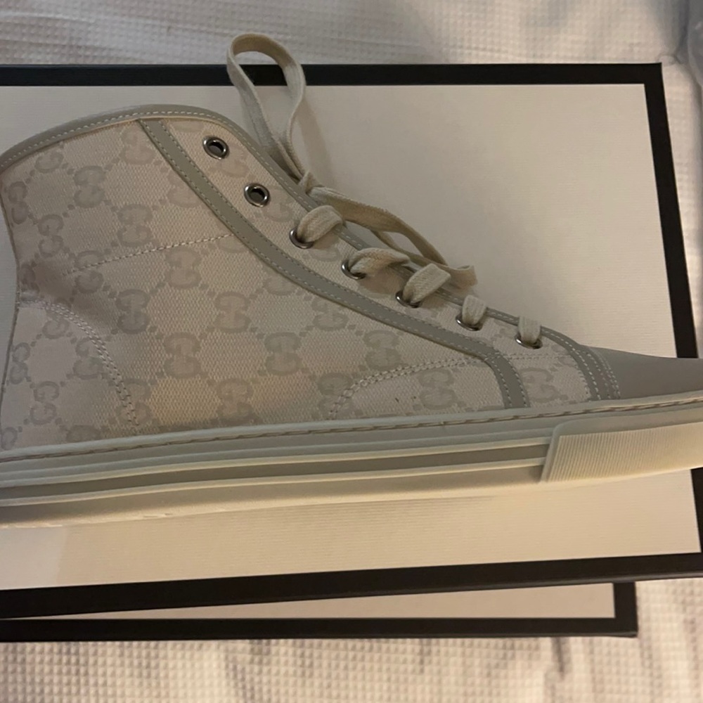 Gucci Women's Cream High-Top Sneakers